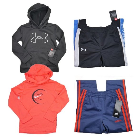 Nike Adidas Under Armour Boys Size 4 Hoodie Sweatpants Tracksuit Sweatsuit YSM